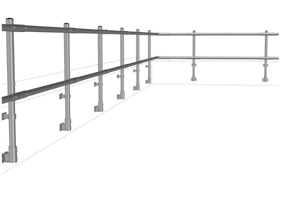 Side Fixed Parapet Guardrail System