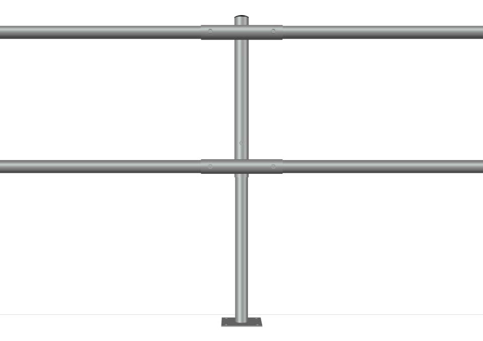 Top Fixed Parapet Guardrail System 4